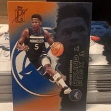 Topps Anthony Edwards Rookie Rookie Pick Minnesota Timberwolves Basketball Card