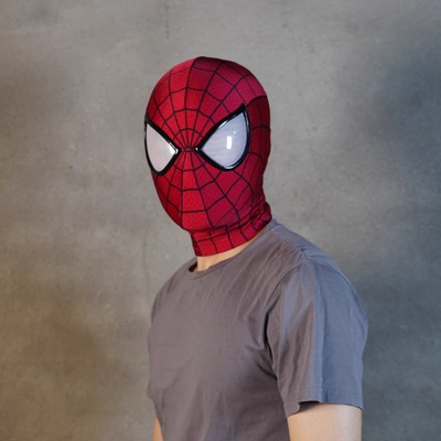 The Amazing Spider-Man Wearable Face Shield Cosplay Mask w/Front Shell US stock