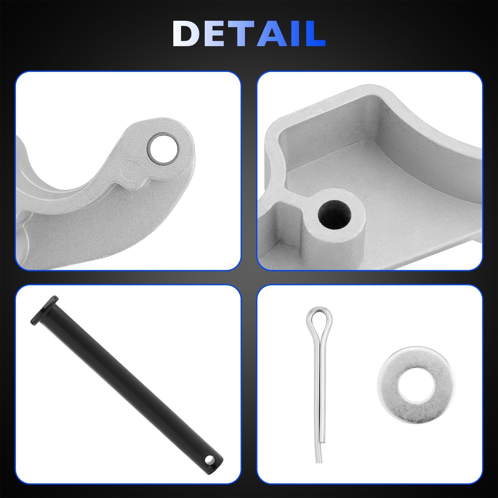 6 Stops & 12 Pins Cast Aluminum Tarp Stop Easy-Off Kit 1705775-1 1703604-1