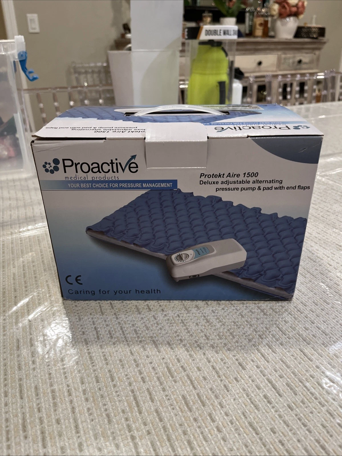 Proactive 1500 Protekt Aire Deluxe Adjustable Air Mattress Blue New Open Box