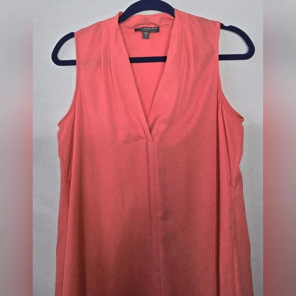 Women's A Pea In the Pod Maternity sleeveless shift dress Coral Peach Small - Image 2 of 4
