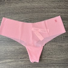 Victoria s Secret Small Pink, Sheer Mesh No-Show Thong Panties