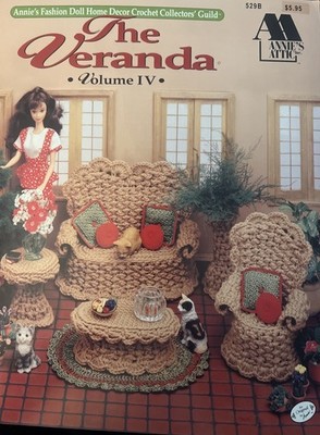 THE VERANDA VOLUME IV FASHION DOLL FURNITURE ANNIE'S CROCHET PATTERN BOOK