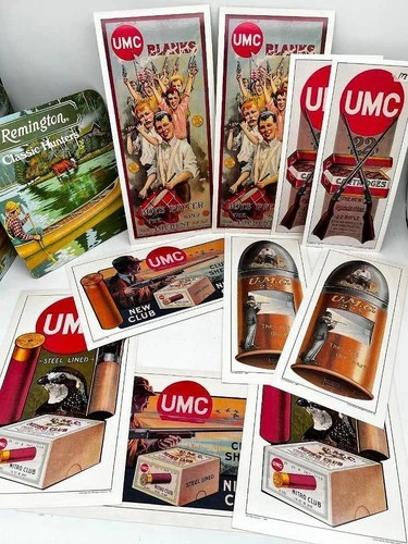 Lot Of 12 Vintage Reproduction Remington Adverting Signs