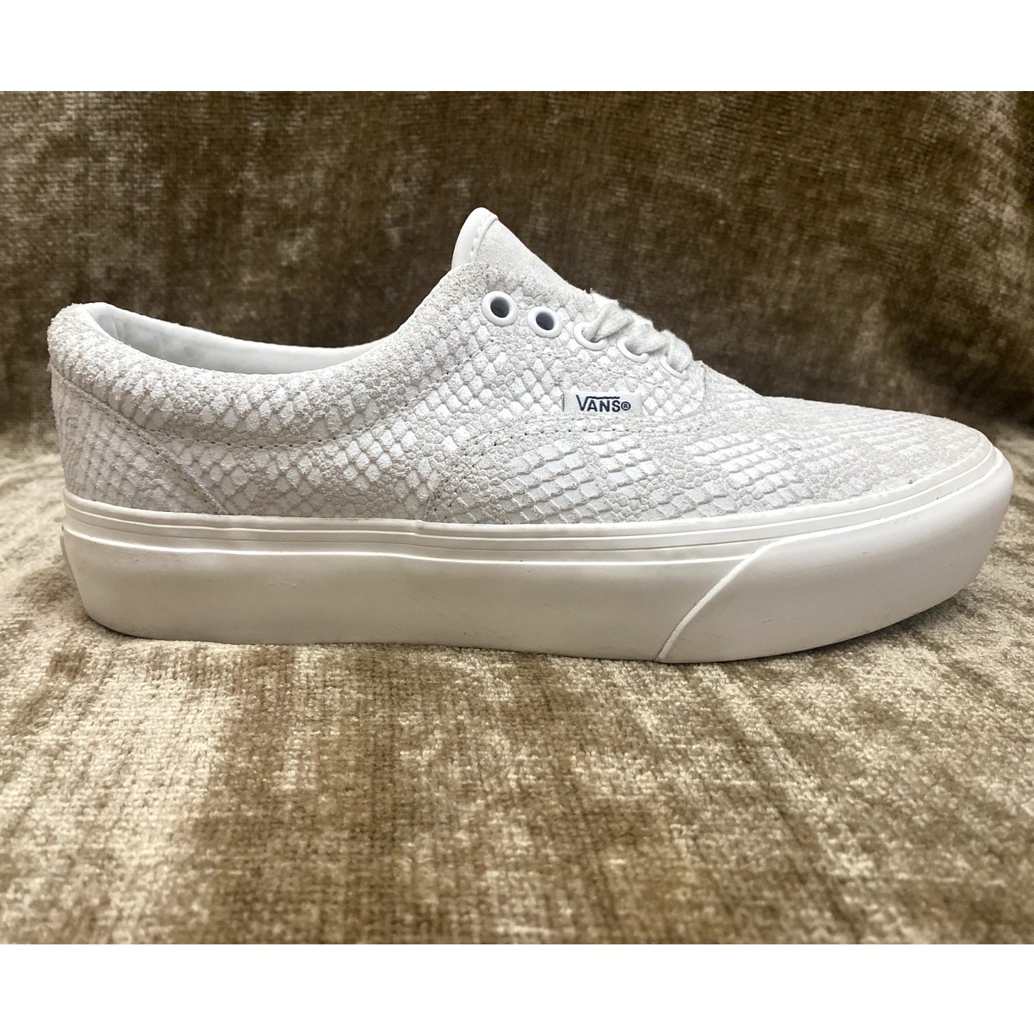 Vans Era Platform White Leather Python Print Snea… - image 10