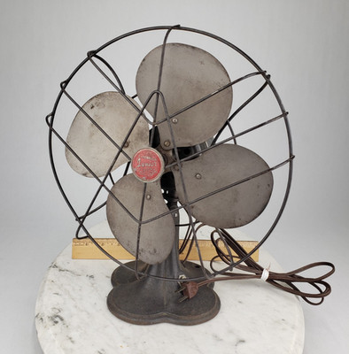 Antique Emerson Junior Jr Electric Fan - 10'' Vintage Bank Works - Parts Missing