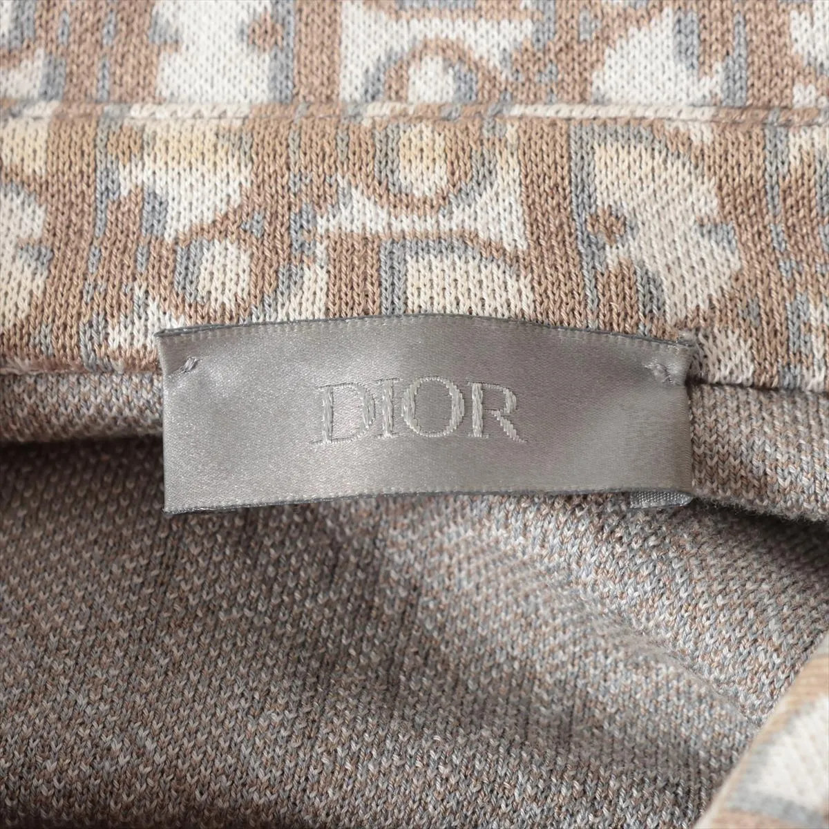 Dior Oblique Cotton Shirt S Men's Beige x white  023M550AT099 Knit overshirt image 5