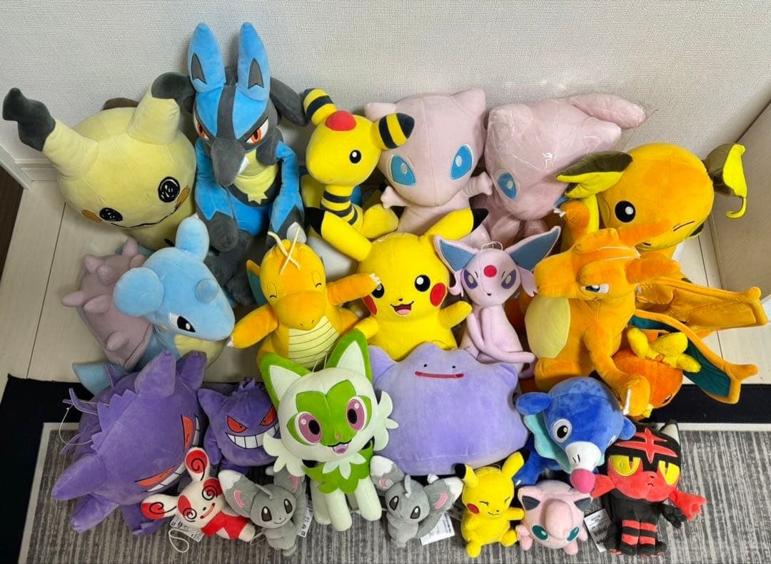 Pokemon Plush Lot 23 Plush Toys Pikachu Gengar Lucario Mew Charizard Set