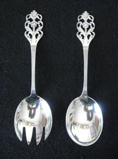 Thorvald Marthinsen Norwegian 830-Silver Salad Set, 235 & 236