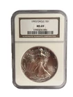 1993 American Silver Eagle $1 Dollar Coin One Troy Ounce 0.999 Fine NGC MS69