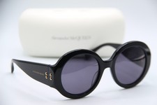 NEW ALEXANDER MCQUEEN AM 0032S 001 BLACK GLD GRADIENT AUTHENTIC SUNGLASSES 52-21