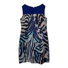 Tahari Royal Blue Cloud Shira Dress Size 16 , NWT - Ret. Value $110