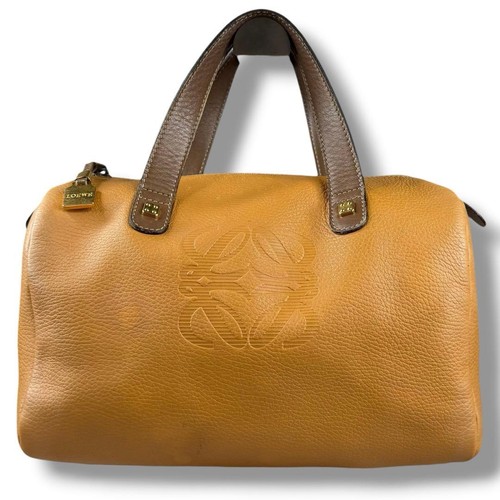 Good condition LOEWE Bag Mini Boston Anagram Leather Vintage Logo