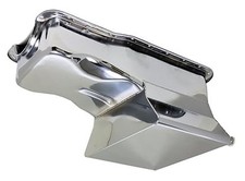 Steel Racing Oil Pan For 19651987 Ford Sb 260302 7-quart Front Sump - Chrome