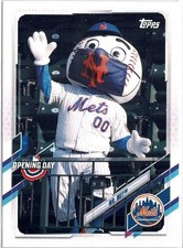 2021 Topps Opening Day Mascots Mr. Met (New York Mets) Card No. M-3