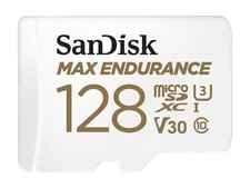 SanDisk 128GB MAX ENDURANCE microSDXC, U3, V30, Memory Card with Adapter for