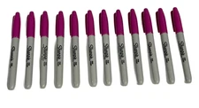 Sharpie 32081 Fine Tip Permanent Markers, Magenta- 12 Count