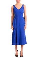 Hugo Boss Women's "FD_Demania_C" Blue Sleeveless Midi Dress