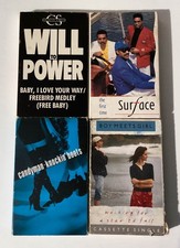 80s Pop R B Cassette Singles Lot 4x Will To Power Surface Boy Meets Girl Candyma