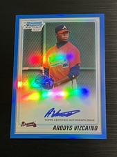 2010 BOWMAN CHROME BLUE REFRACTOR ARODYS VIZCAINO AUTO RC #BCP211 ROOKIE #’d/150