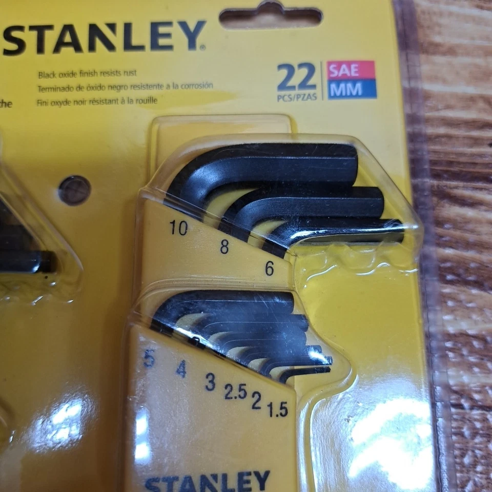 Stanley 85-753 BRAND NEW SAE & Metric Long Arm Hex Key Set - 22 Piece - Image 3 of 4
