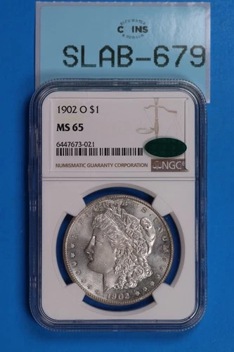 1902-O $1 MORGAN SILVER DOLLAR NGC MS65 CAC SLAB-679