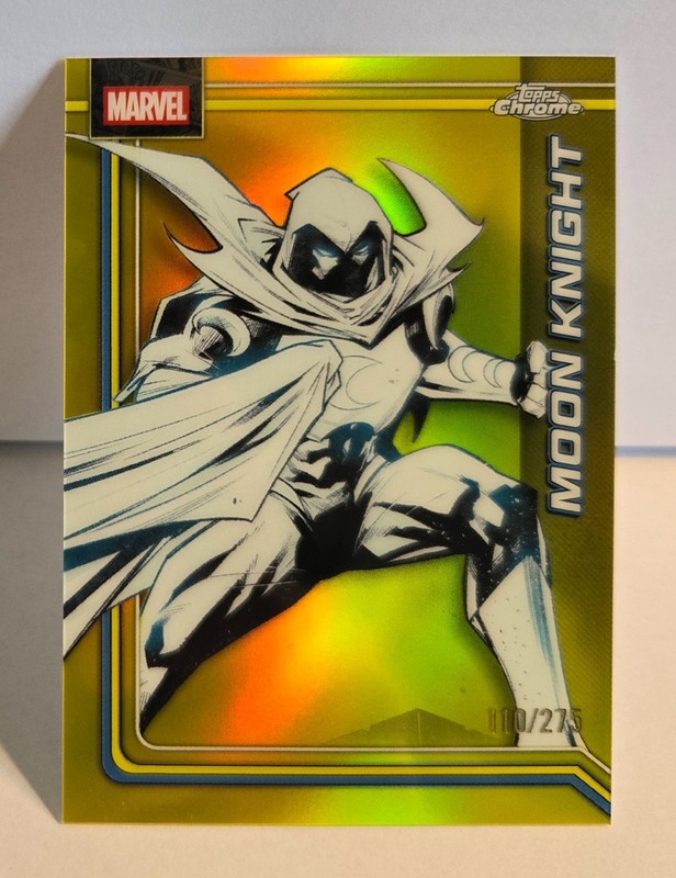 2026 Topps Chrome Marvel Moon Knight Yellow Refractor Parallel/275- Card #081