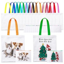 30 Pack Sublimation Blanks Bags, DIY Heat Transfer Cosmetic Makeup Bag  Tote...