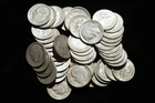 Lot of 50 Roosevelt Dimes 1946-64    90% Silver