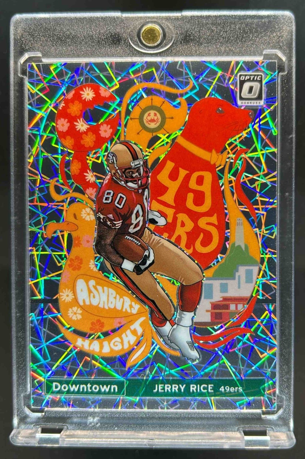 2021 Donruss Optic Jerry Rice Downtown! SSP Prizm #DT-30 49ers