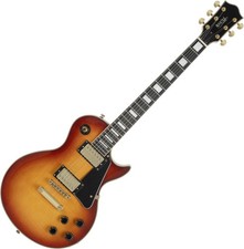 Chitarra Elettrica Single Cut LP-Style in Mogano 2 Humbucker Arancio Honeyburst