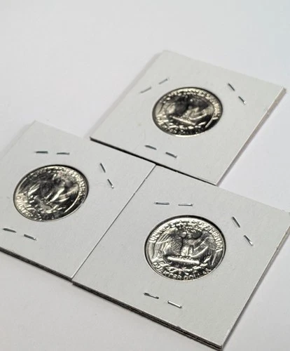 1952-D 1954-S 1954-D Washington Quarters – MS – 90% Silver – Lot of 3