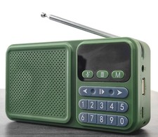 Portable Digital Radio FM Rechargeable Bluetooth Music Player LCD