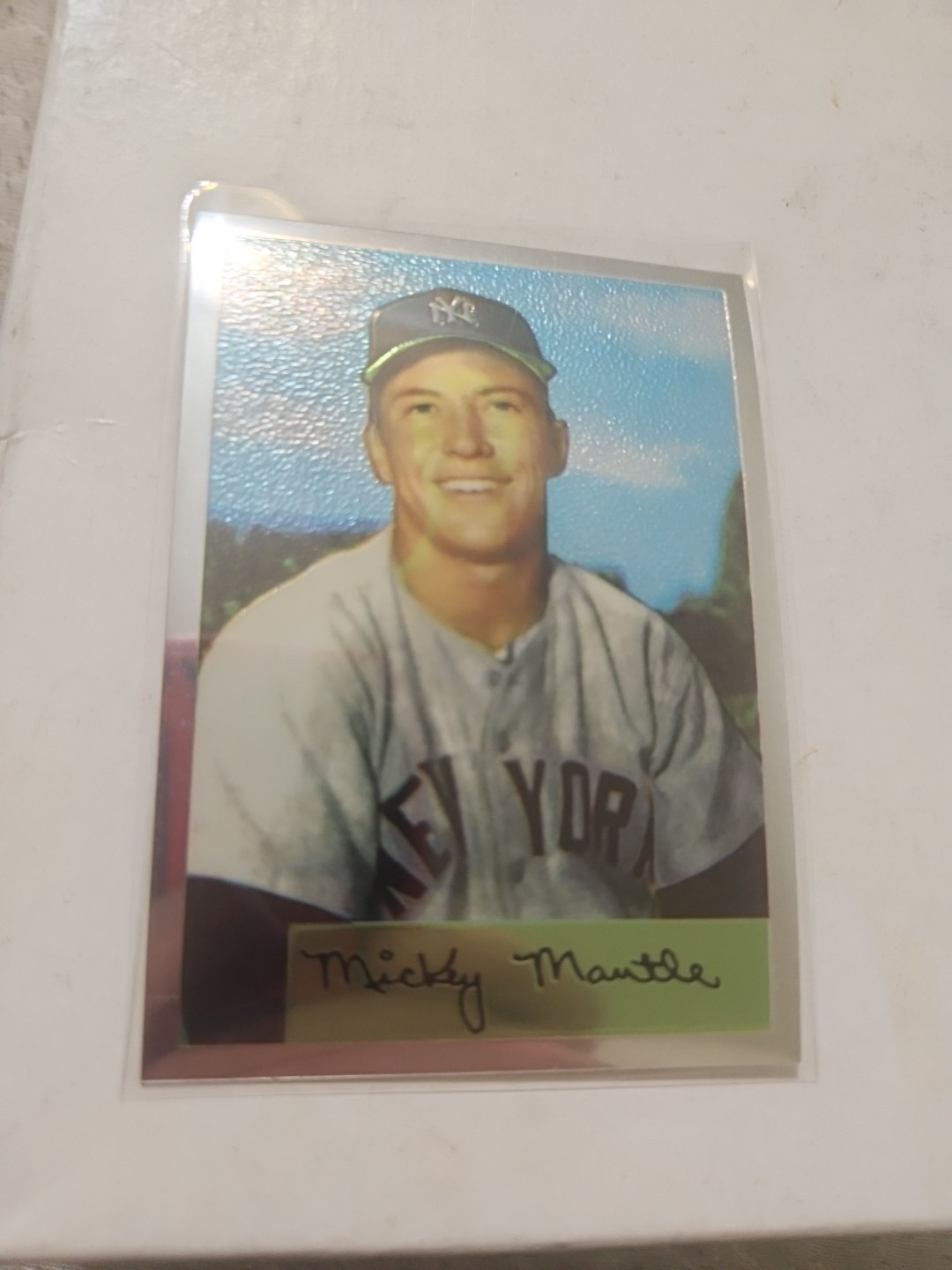 1996 Topps Finest Chrome Mickey Mantle Commemorative Set 1954 Topps 4 of 19