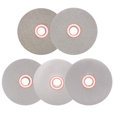 Diamond Flat Lap Disc Set 4" x 5/8" Arbor 60/80/100/120/500 Grit Grinding Wheel