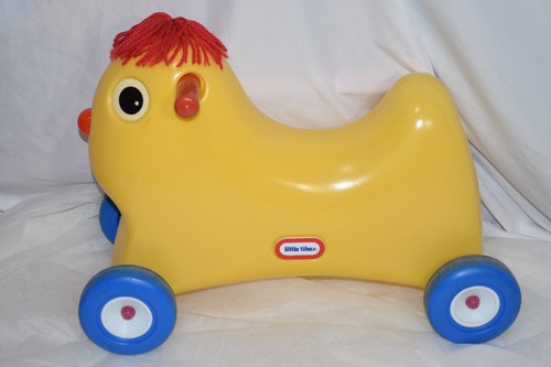 Vintage Little Tikes Tykes Kid Child Size Ollie Yellow Ride On Wheels VHTF GUC