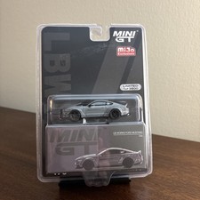 Mini GT 1/64 Ford Mustang GT LB-Works Gray Metal Diecast Car Model #470