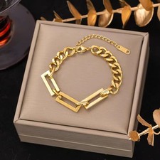 18k Gold Plated Female Personality Titanium Steel bracelet jewellery