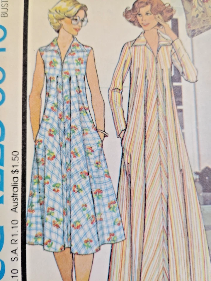 McCall's 5940 Nightgown Caftan Robe Sewing Pattern Ladies S 10 12 UC VTG Long - Image 4 of 4