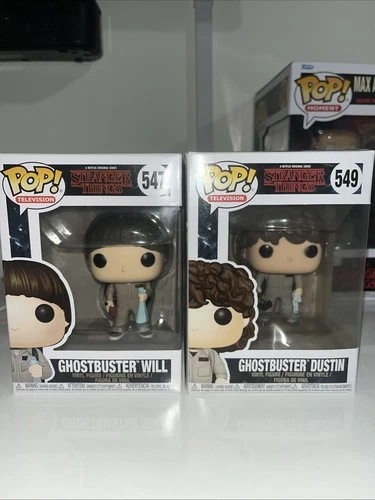 Funko Pop Stranger Things Ghostbuster Figures Will And Dustin #547 & #549
