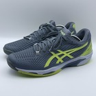 Asics Solution Speed FF Shoes Mens 9 Steel Blue Hazard Green Tennis Pickleball