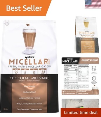 Zero Fat Micellar Casein Protein - Instant Mixing & Creamy Milkshake Taste, 2 lb