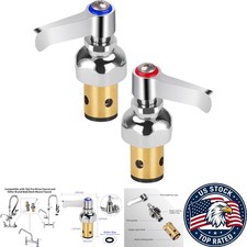 Complete T S Brass Faucet Handle Stem Assembly - Hot Cold Valve Replacement