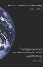 Adaptation of the Rat Femur to a Force of 2g by Wilson McCord Ma (English) Paper