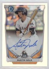 2014 Bowman Chrome Prospect Refractor 362/500 Austin Nola #BCAP-AN Auto 7m3