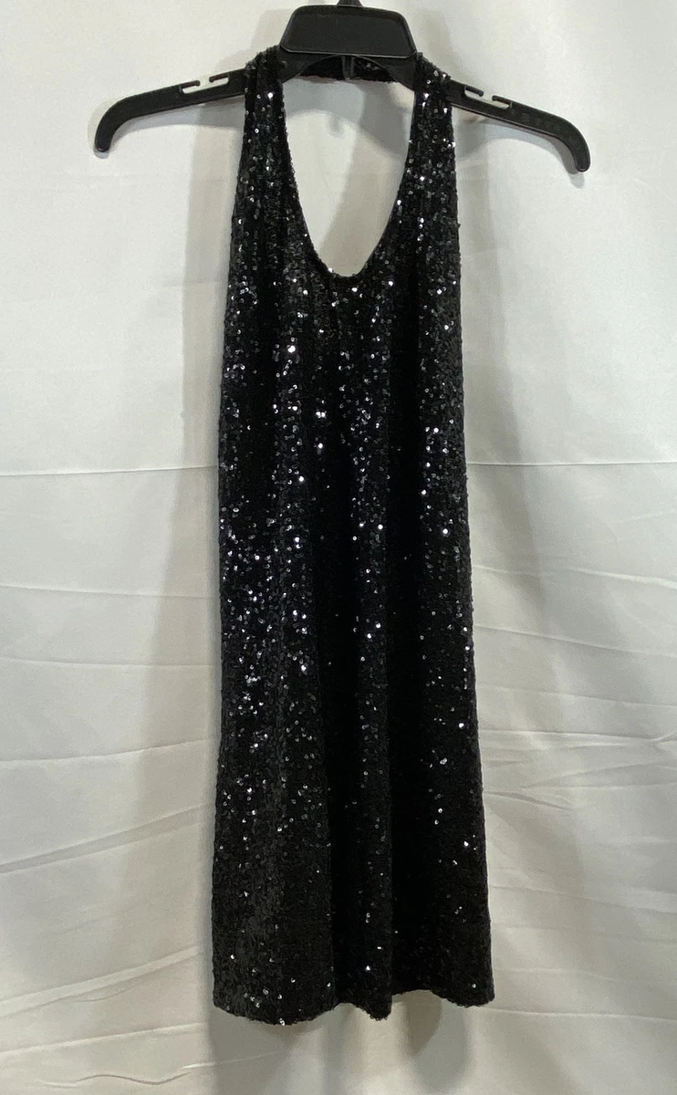 slim fit dress slacks ALICE + OLIVIA Bronze Sequin Crew Neck Mini Dress – The Untitled Boutique main image 1