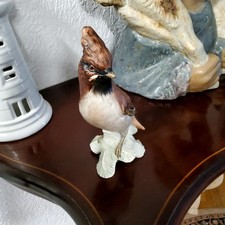 7 inch Goebel Hand Painted Waxwing Bird Figurine 1967