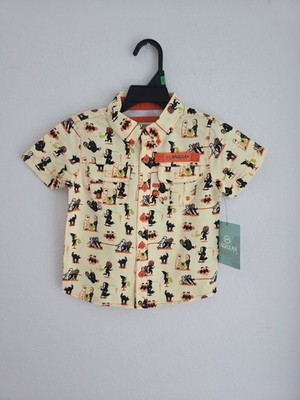 Magellan Boys 2T Halloween Shirt Fishing Button Up Short Sleeve NWT