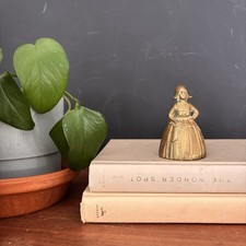 Lady bell - hand bell dutch lady dutch bonnet Caps Galore Vintage solid brass