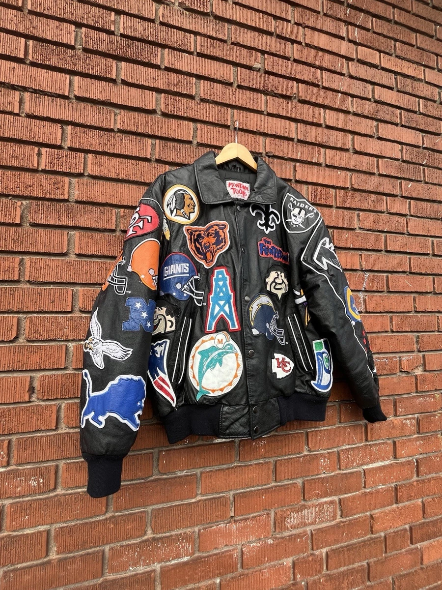 Bomber/Harrington Black Leather Vintage Outerwear Coats & Jackets